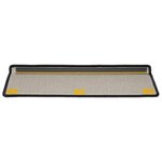 vidaXL Tapis d'escalier 10 pièces 65 x 21 x 4 cm Noir Bord rectangulaire