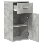 vidaXL Meuble de rangement gris Gris béton