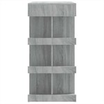 vidaXL Table de bar et étagère de rangement Sonoma gris 100x50x101 5cm