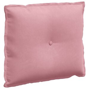 vidaXL Coussin de Dos Rose 60 x 50 cm Tissu en velours côtelé
