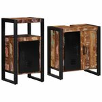 vidaXL Ensemble de mobilier de salle de bain avec étagère 2 Pièces