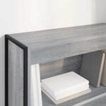 vidaXL Bibliothèque Gris Sonoma 80 x 30 x 155 cm Bois d'ingénierie