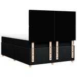 vidaXL Sommier à lattes de lit avec matelas Noir 160x200 cm Tissu