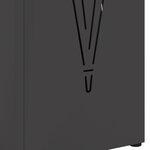 vidaXL Porte-parapluies Noir Acier Moyen Porte-parapluies noir