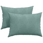 vidaXL Coussins de canapé 2 Pièces Vert Mer 70 x 50 cm