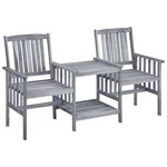Chaises de jardin avec table à thé et coussins acacia solide 02_0013340