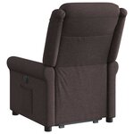 vidaXL Fauteuil inclinable électrique marron foncé tissu