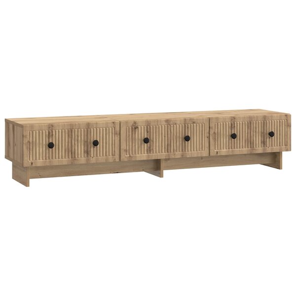 vidaXL Meuble TV Chêne artisanal 147 x 34 5 x 30 cm Bois d'ingénierie