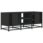vidaXL Meuble TV noir 100x35x41 cm bois d'ingénierie et métal