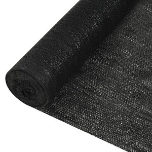 vidaXL Filet brise-vue Noir 2x10 m PEHD 150 g/m²