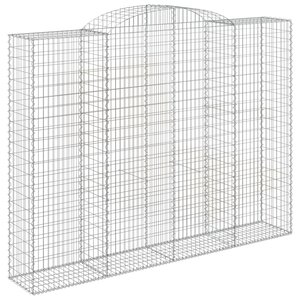 vidaXL Panier de gabions arqué 300x50x220/240 cm Fer galvanisé