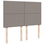vidaXL Sommier à lattes de lit avec matelas Taupe 140x200 cm Tissu