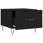 vidaXL Tables basses 2 Pièces noir 50x50x40 cm bois d'ingénierie