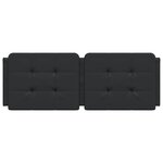 vidaXL Coussin de tête de lit noir 137 cm similicuir