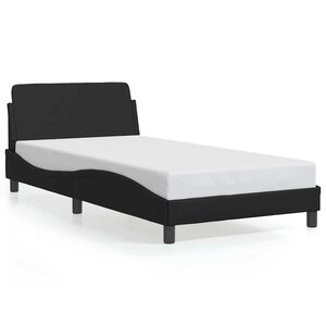 vidaXL Cadre de lit Dover noir 100x190 cm similicuir