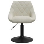 vidaXL Chaises pivotantes à manger lot de 4 crème velours