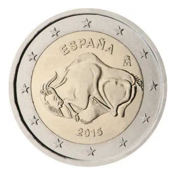 2 euros commémorative Espagne 2015 - Grotte Altamira.