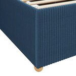 vidaXL Cadre de lit avec matelas Bleu 80 x 200 cm tissu