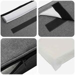 vidaXL Tête de lit capitonnée Blanc et gris clair 75 cm Pin massif