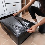 Pack And Move - Lot 2 Rouleaux Film Étirable - 300 M - Noir - Film Déménagement Film Emballage Film Palette Film Protection