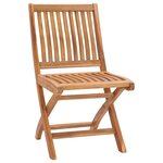 vidaXL Chaises pliables de jardin avec coussins lot de 4 Teck solide