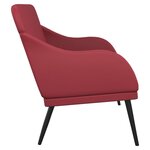 Banc banquette rouge bordeau x 110 x 76 x 80 cm synthétique 02_0010707