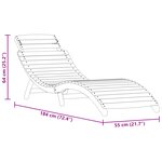 Chaises longues vidaXL 2 Pièces en bois d'acacia massif