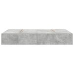 vidaXL Cadre de lit Gris béton 190 x 120 x 31 5 cm Bois d'ingénierie