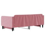 vidaXL Lit de jour avec lit gigogne rose 100x200 cm velours