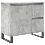 vidaXL Ensemble de meubles de salle de bain 3 Pièces gris béton