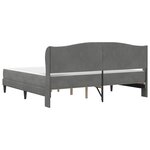 vidaXL Cadre de lit avec tête de lit Gris foncé 180 x 200 cm Velours