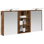 vidaXL Ensemble de Meubles de Salle de Bain 3 Pièces 126 x 16 x 62.5 cm