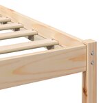 vidaXL Cadre de lit Marron 150 x 200 cm Bois massif en pin