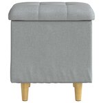 vidaXL Ottoman avec rangement Gris clair 40 x 40 x 45 cm tissu