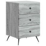 vidaXL Cabinet de chevet Sonoma gris 43 x 41 x 66 5 cm