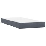 vidaXL Sommier à lattes de lit et matelas et LED gris foncé 180x220cm velours