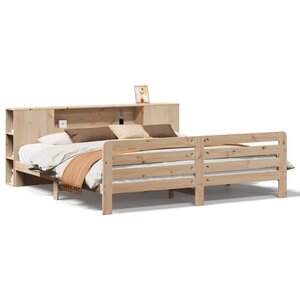 vidaXL Cadre de lit sans matelas 200x200 cm bois massif de pin
