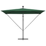 vidaXL Parasol banane à mât déporté Vert 294 x 200 x 254 cm
