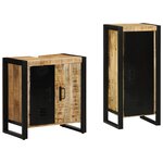 vidaXL Ensemble de mobilier de salle de bain avec étagère avec stockage avec porte 2 Pièces