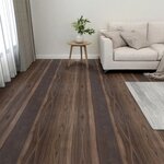 vidaXL Dalles de plancher autoadhésives 20Pièces PVC 1 86 m² marron foncé