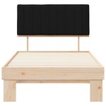 vidaXL Cadre de lit avec tête de lit rembourrée Noir 100 x 200 cm