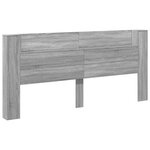 vidaXL Armoire tête de lit avec LED sonoma gris 220x16 5x103 5 cm