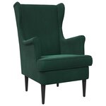 vidaXL Fauteuil Vert foncé Velours