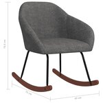 vidaXL Chaise à bascule Gris foncé Tissu
