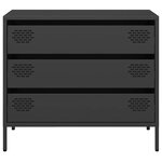 vidaXL Buffet noir 68x39x58 5 cm acier laminé à froid