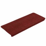 vidaXL Tapis d'escalier auto-adhésifs 30 Pièces rouge 65x22 5x3 5 cm