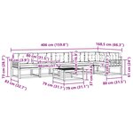 vidaXL Ensemble de canapés d'extérieur 7 Pièces Blanc et anthracite
