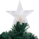 vidaXL Arbre de Noël pré-éclairé avec support et LED 64 cm fibre optique