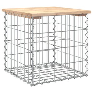 vidaXL Banc de jardin design de gabion 43x44x42 cm bois massif de pin
