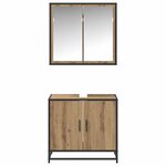 vidaXL Ensemble de mobilier de salle de bain 2 Pièces chêne artisanal